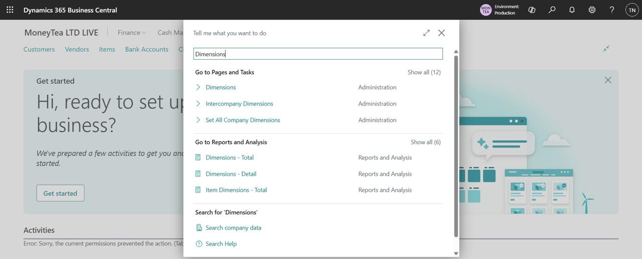 Search results for Dimensions with the Dimensions administration page